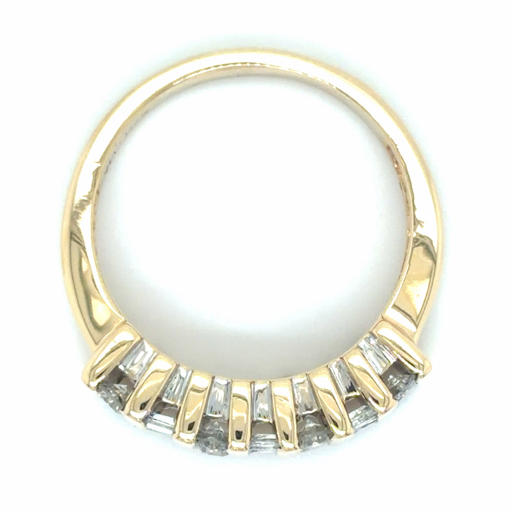 Estate 0.50cttw Diamond Bar Set Band