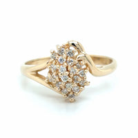 Estate 0.20cttw Diamond Waterfall Ring