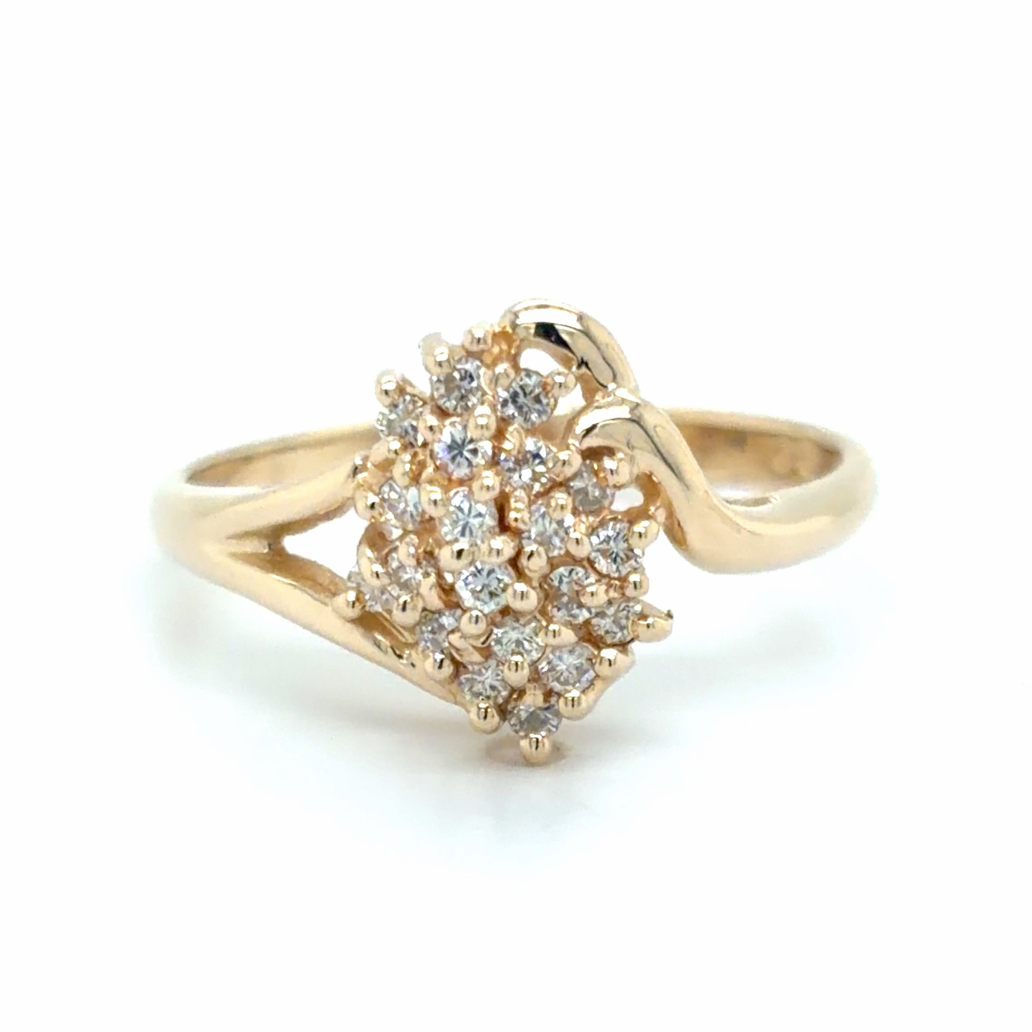 Estate 0.20cttw Diamond Waterfall Ring
