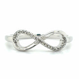 Estate size 7 Diamond Infinity Symbol Ring