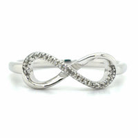 Estate size 7 Diamond Infinity Symbol Ring