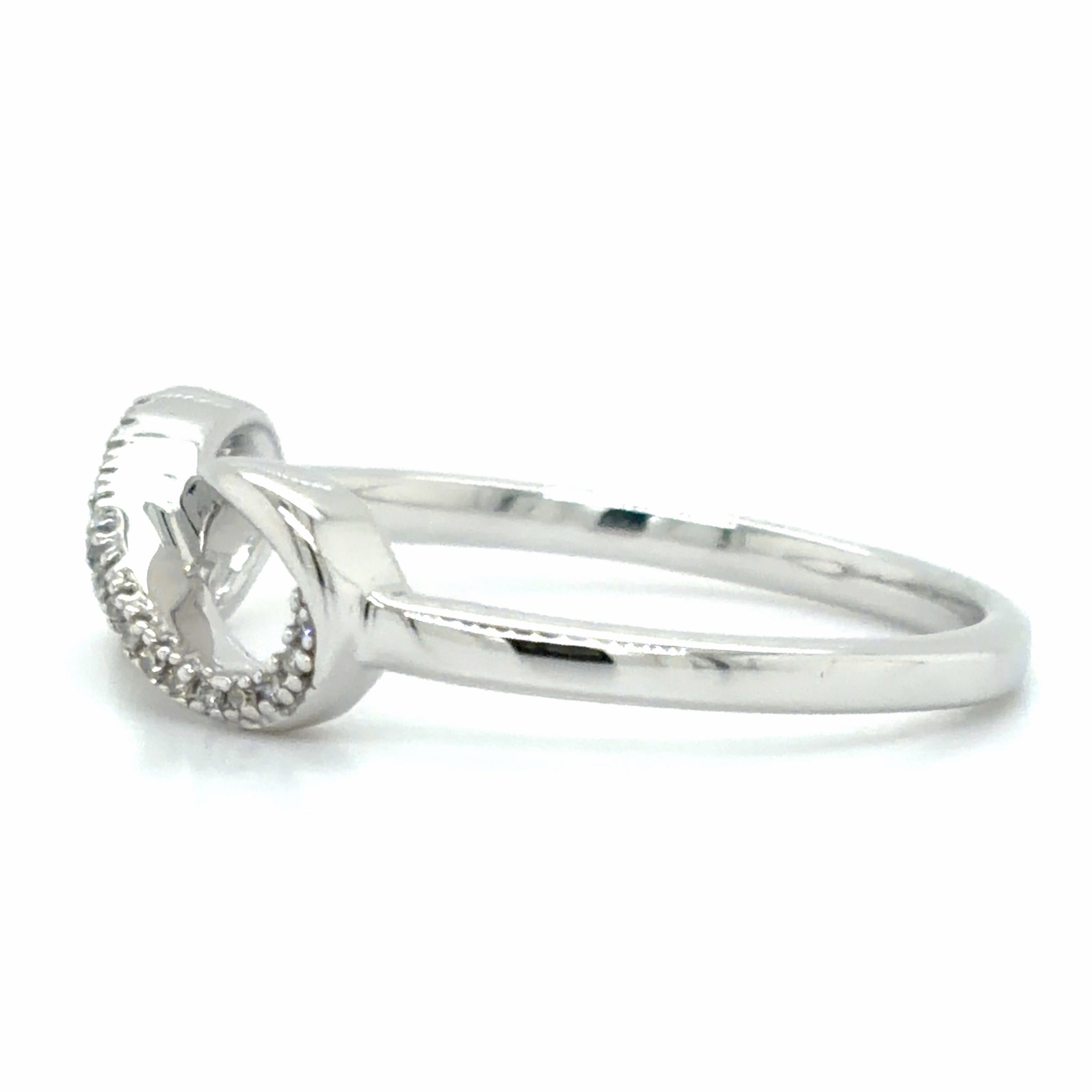 Estate size 7 Diamond Infinity Symbol Ring