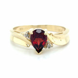Estate Pear Cut Garnet Ring