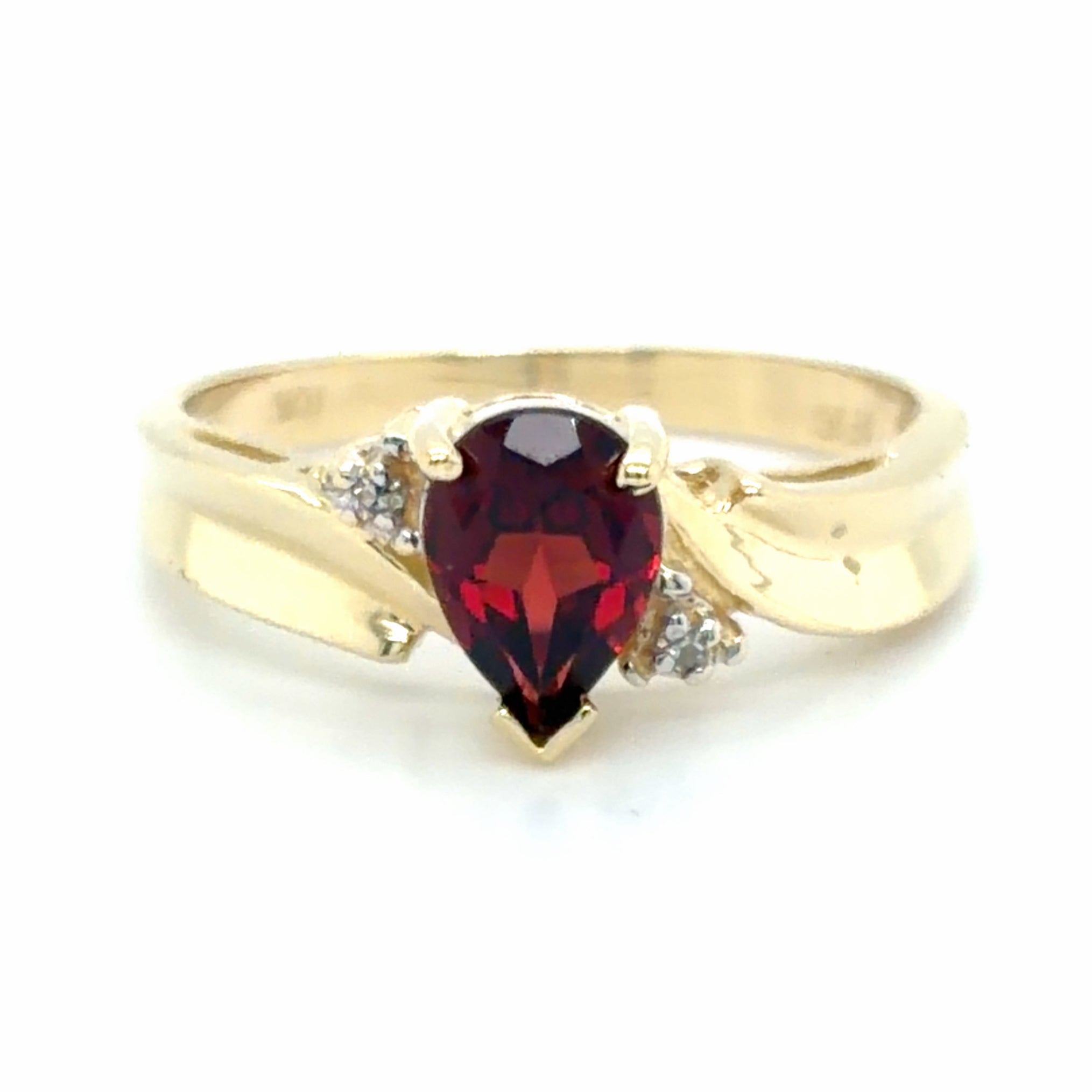 Estate Pear Cut Garnet Ring