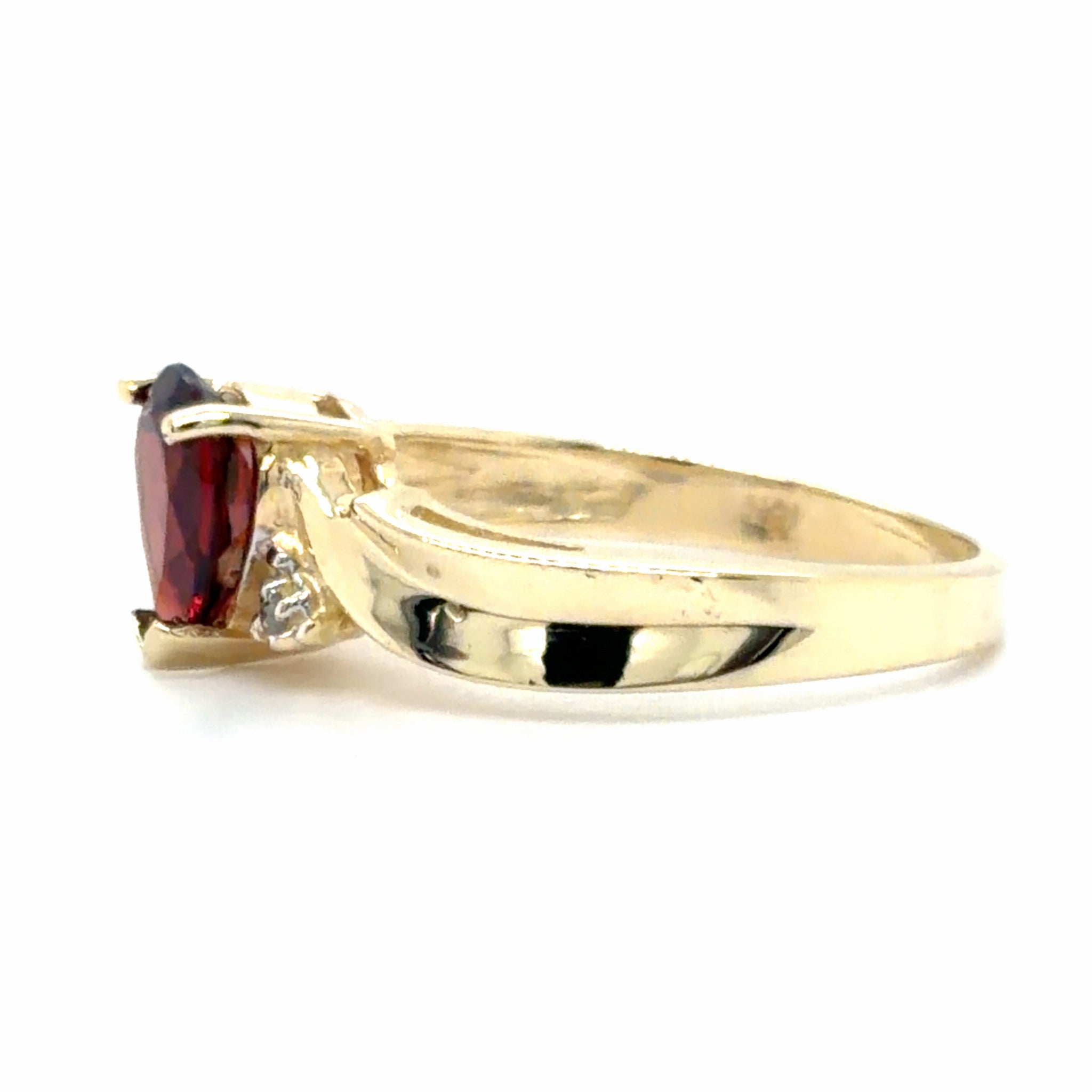 Estate Pear Cut Garnet Ring