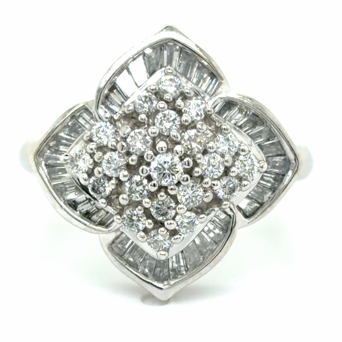 Estate Diamond Quatrefoil Cocktail Ring