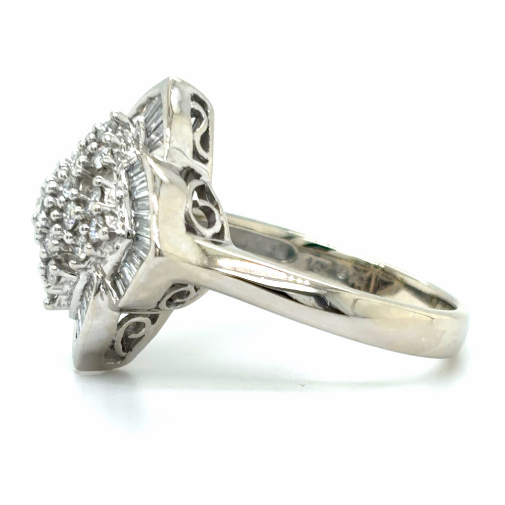 Estate Diamond Quatrefoil Cocktail Ring