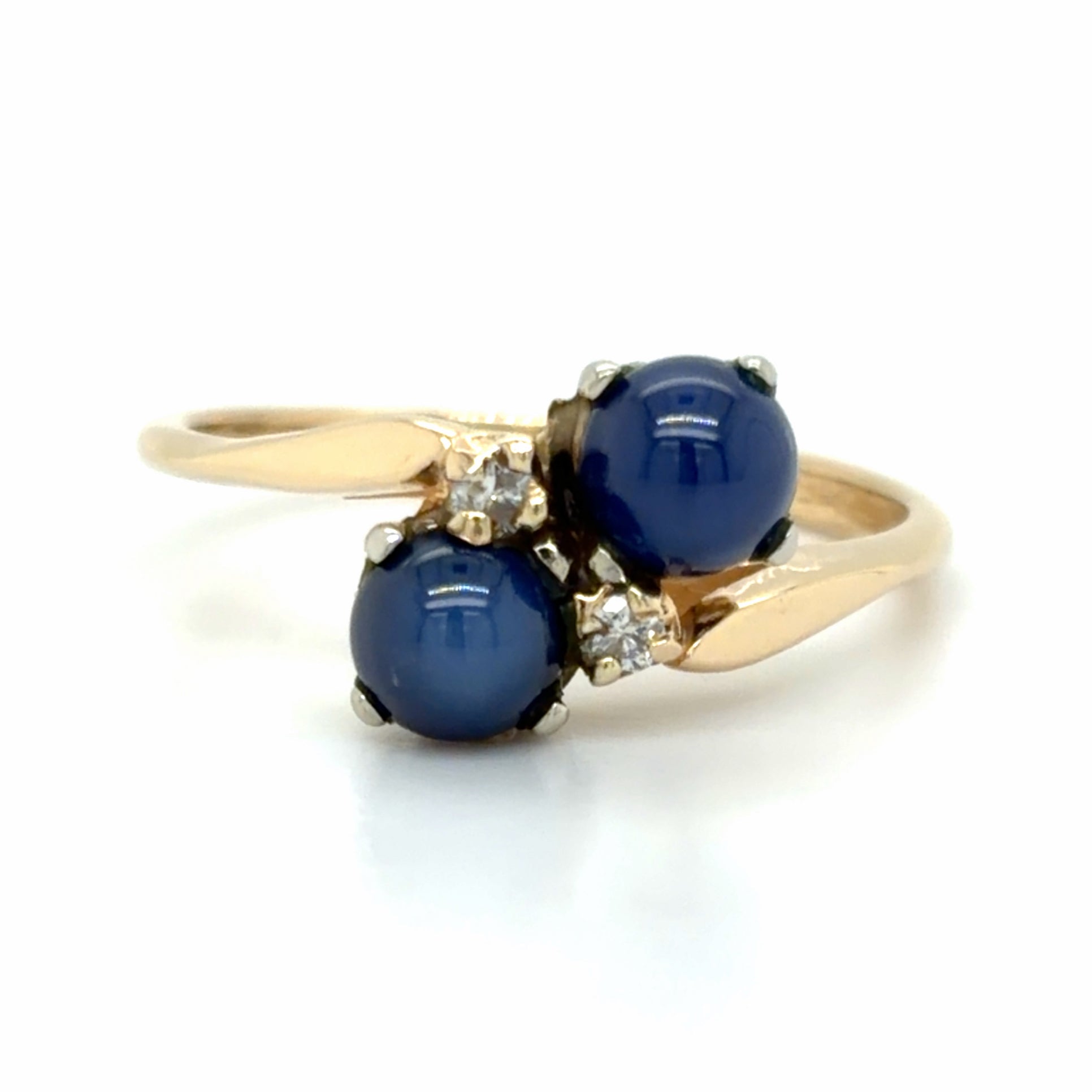 Estate Star Sapphire Toi et Moi Ring