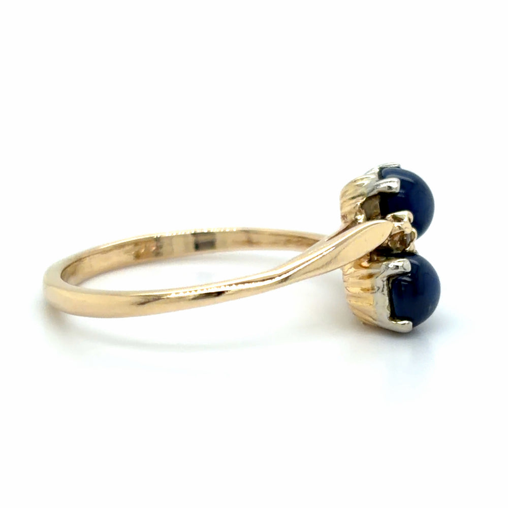 Estate Star Sapphire Toi et Moi Ring