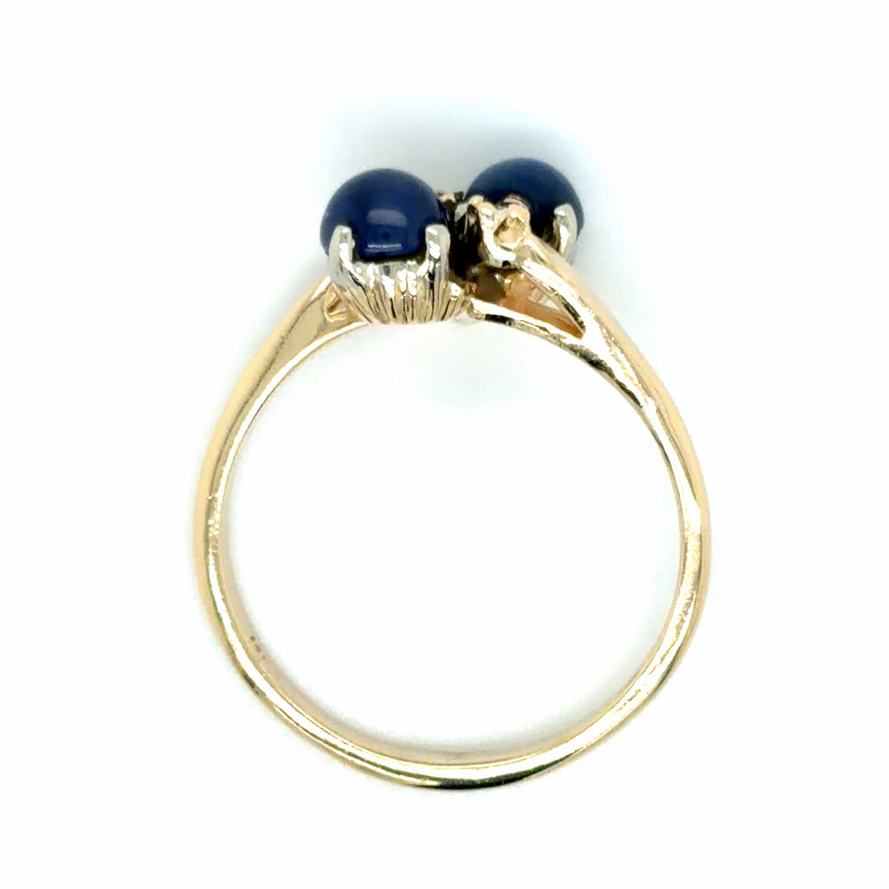 Estate Star Sapphire Toi et Moi Ring