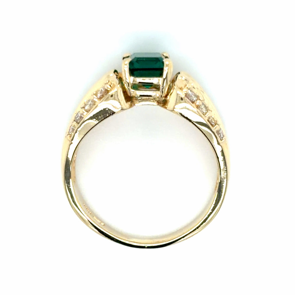 Estate Lab Grown Emerald Fashion Ring