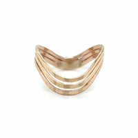 Estate Triple Row Chevron Ring
