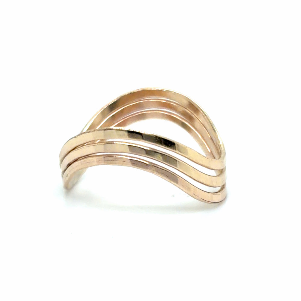 Estate Triple Row Chevron Ring