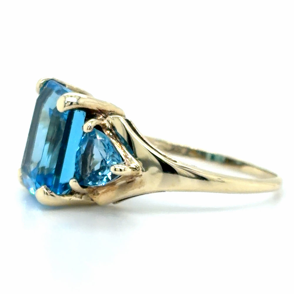 Estate Blue Topaz Modern Ring