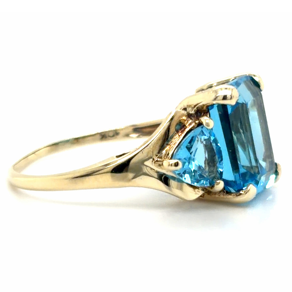 Estate Blue Topaz Modern Ring