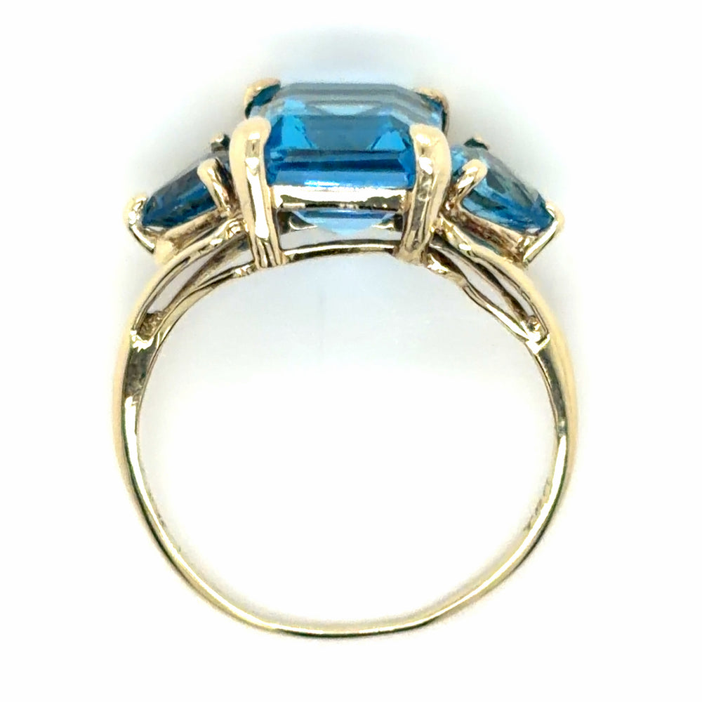 Estate Blue Topaz Modern Ring