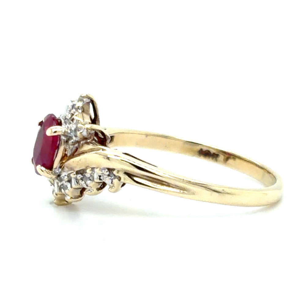 Estate Ruby Bypass Ring