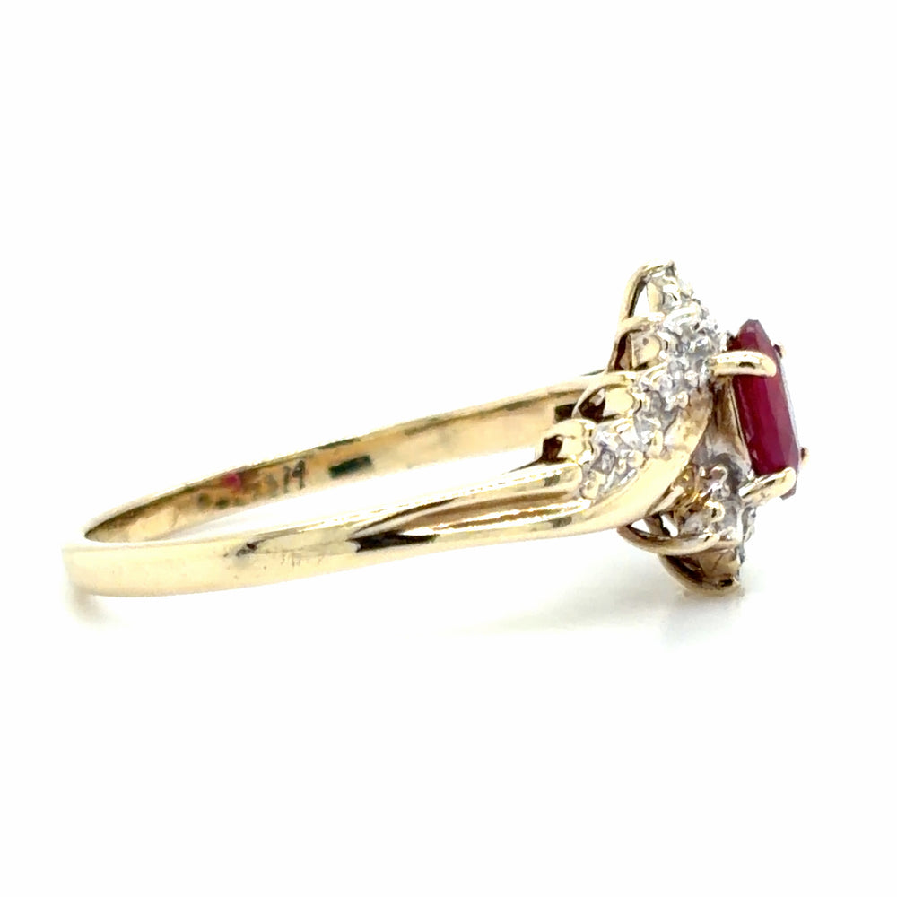 Estate Ruby Bypass Ring