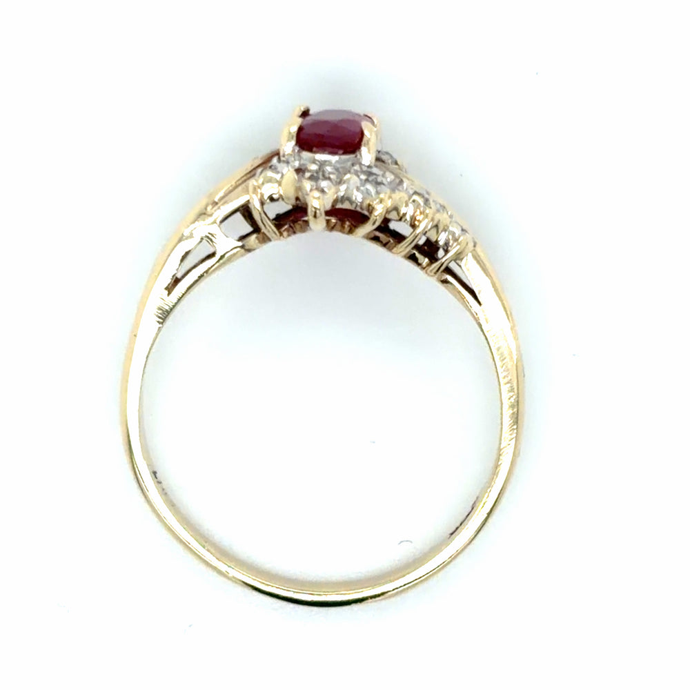 Estate Ruby Bypass Ring