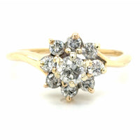 Estate Diamond Flower Cluster Ring