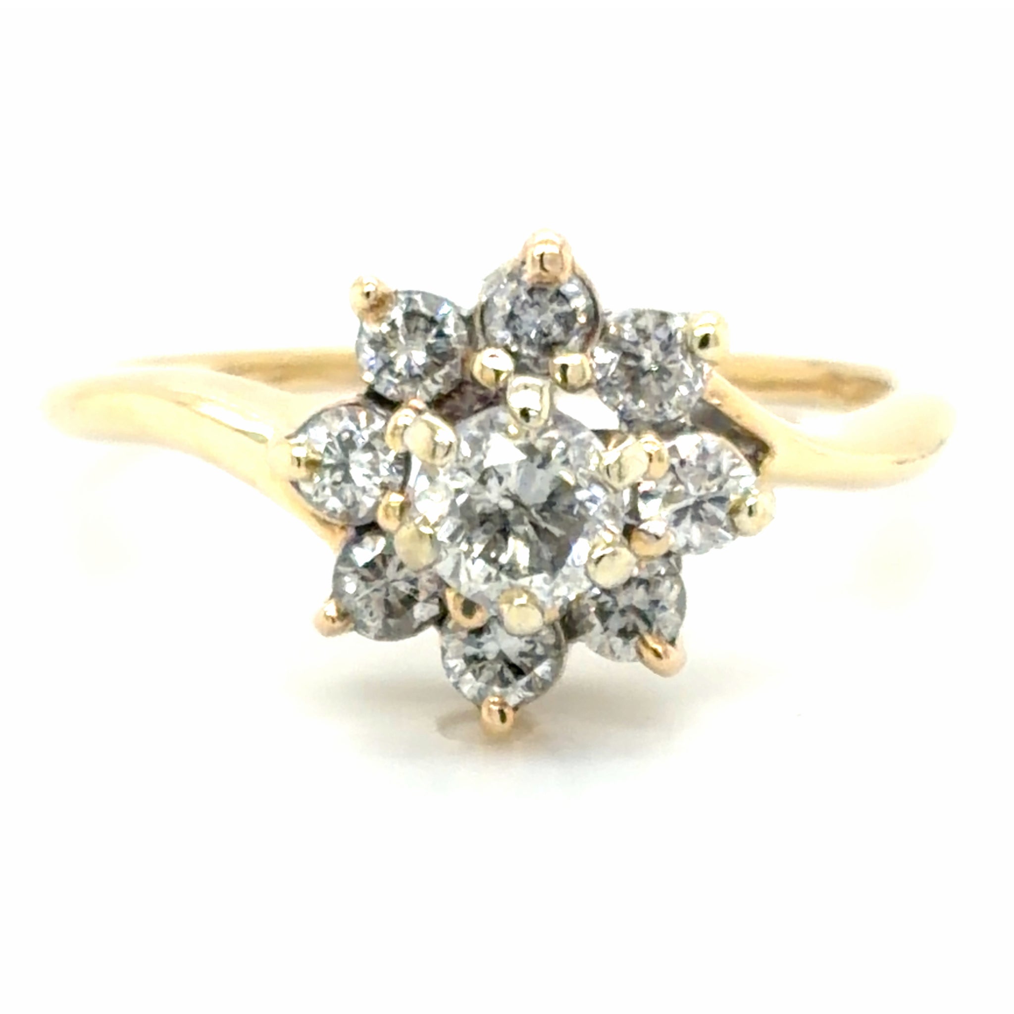 Estate Diamond Flower Cluster Ring