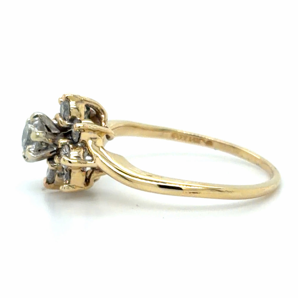 Estate Diamond Flower Cluster Ring
