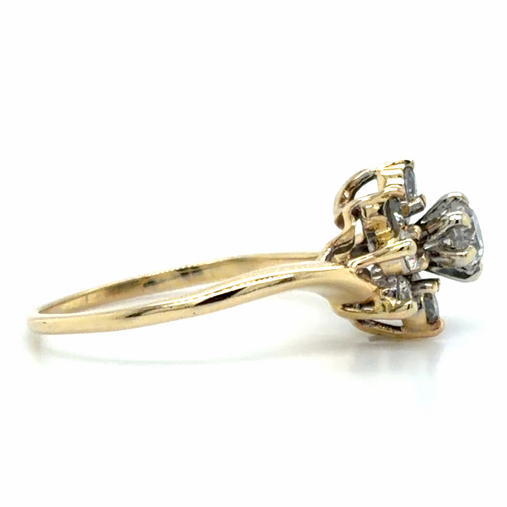 Estate Diamond Flower Cluster Ring