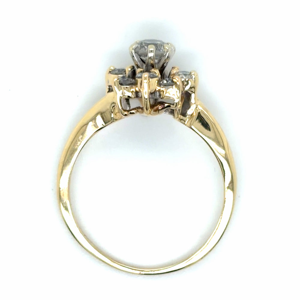Estate Diamond Flower Cluster Ring