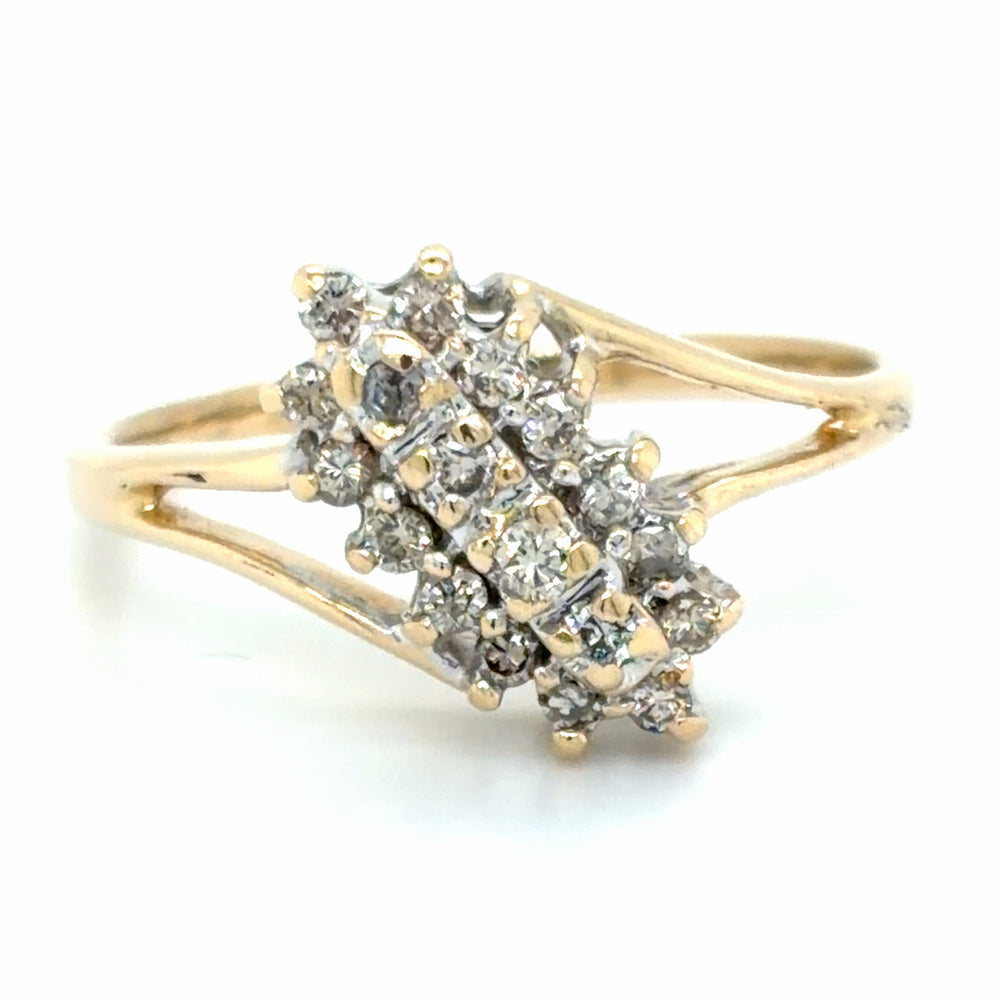 Estate Diamond Waterfall Ring
