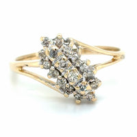 Estate Diamond Waterfall Ring