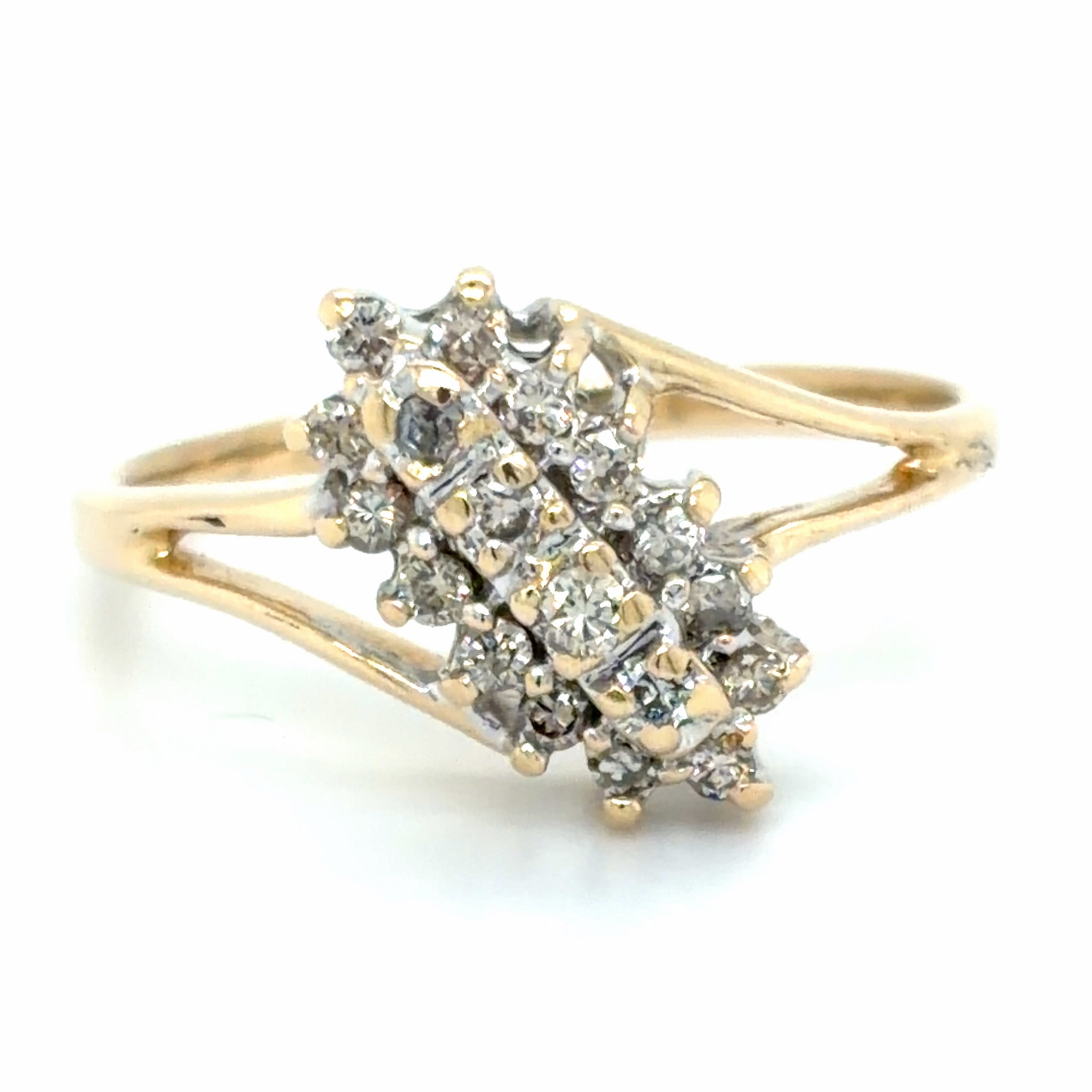 Estate Diamond Waterfall Ring