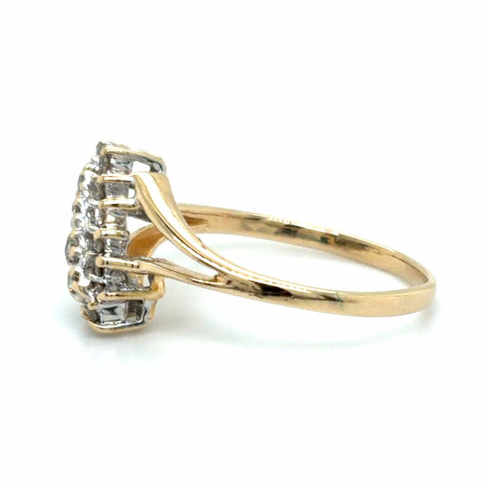 Estate Diamond Waterfall Ring