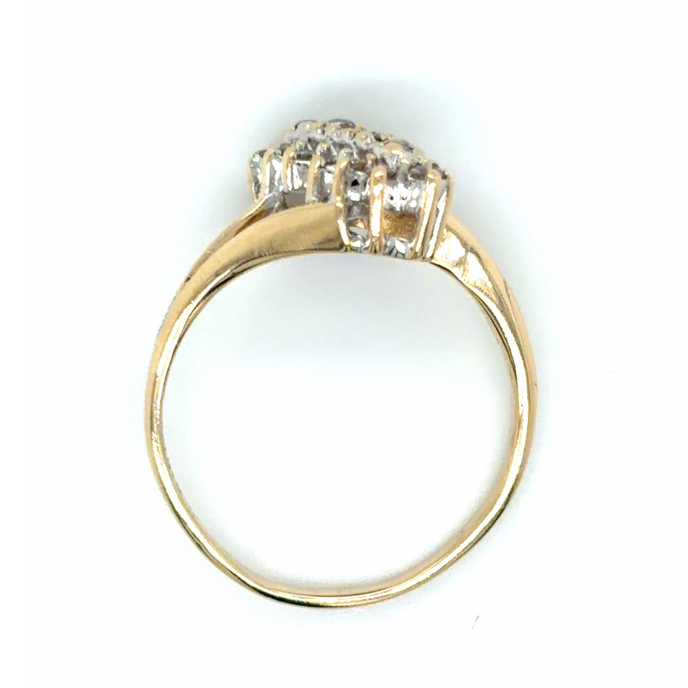 Estate Diamond Waterfall Ring