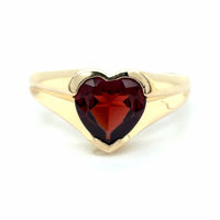 Estate Heart Shaped Garnet Ring