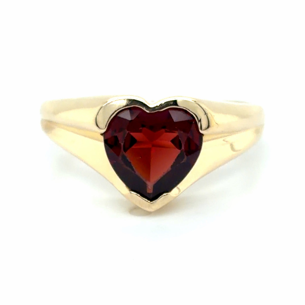 Estate Heart Shaped Garnet Ring