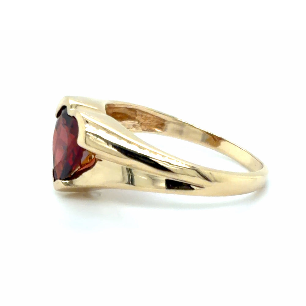 Estate Heart Shaped Garnet Ring