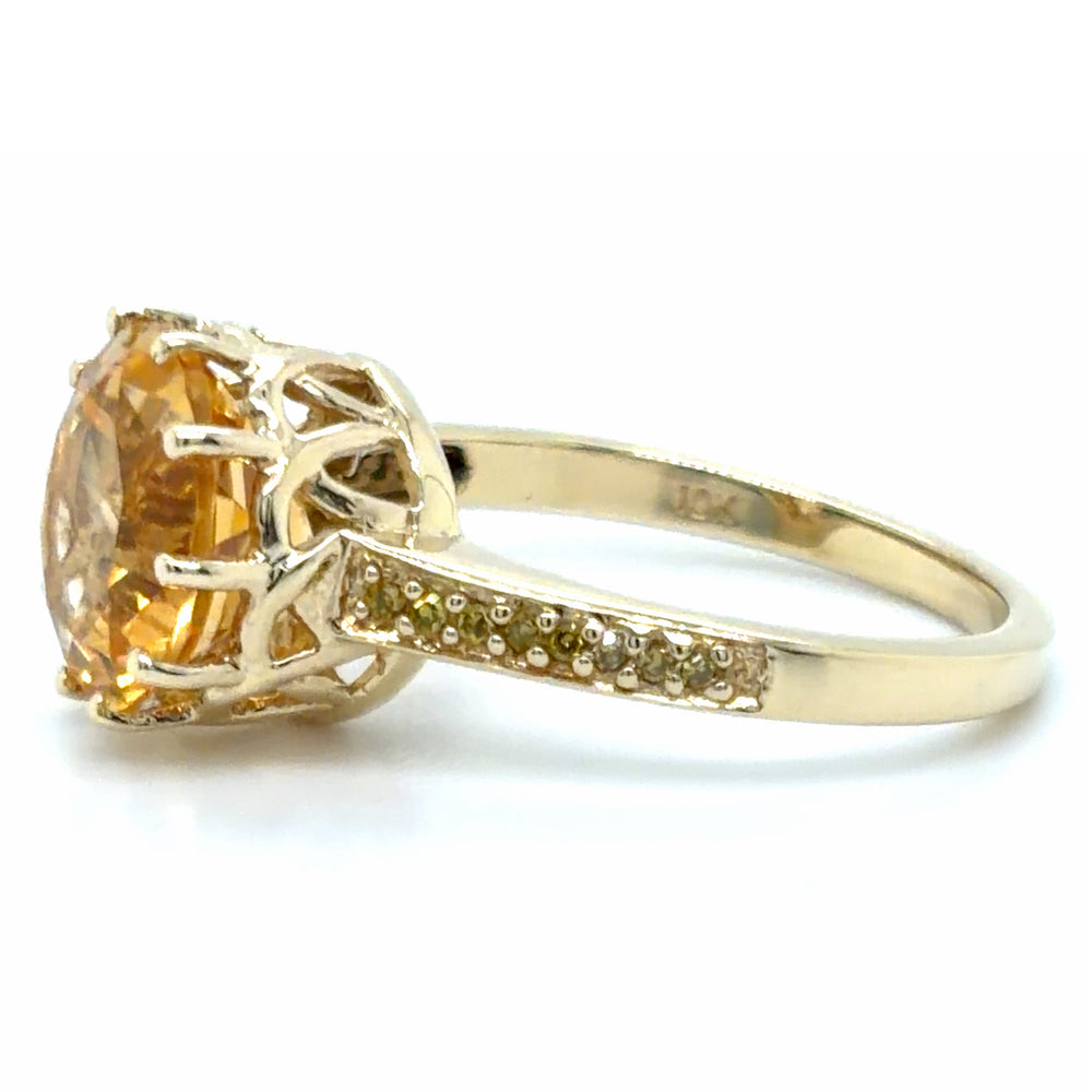 Estate Yellow Quartz Fashion Ring