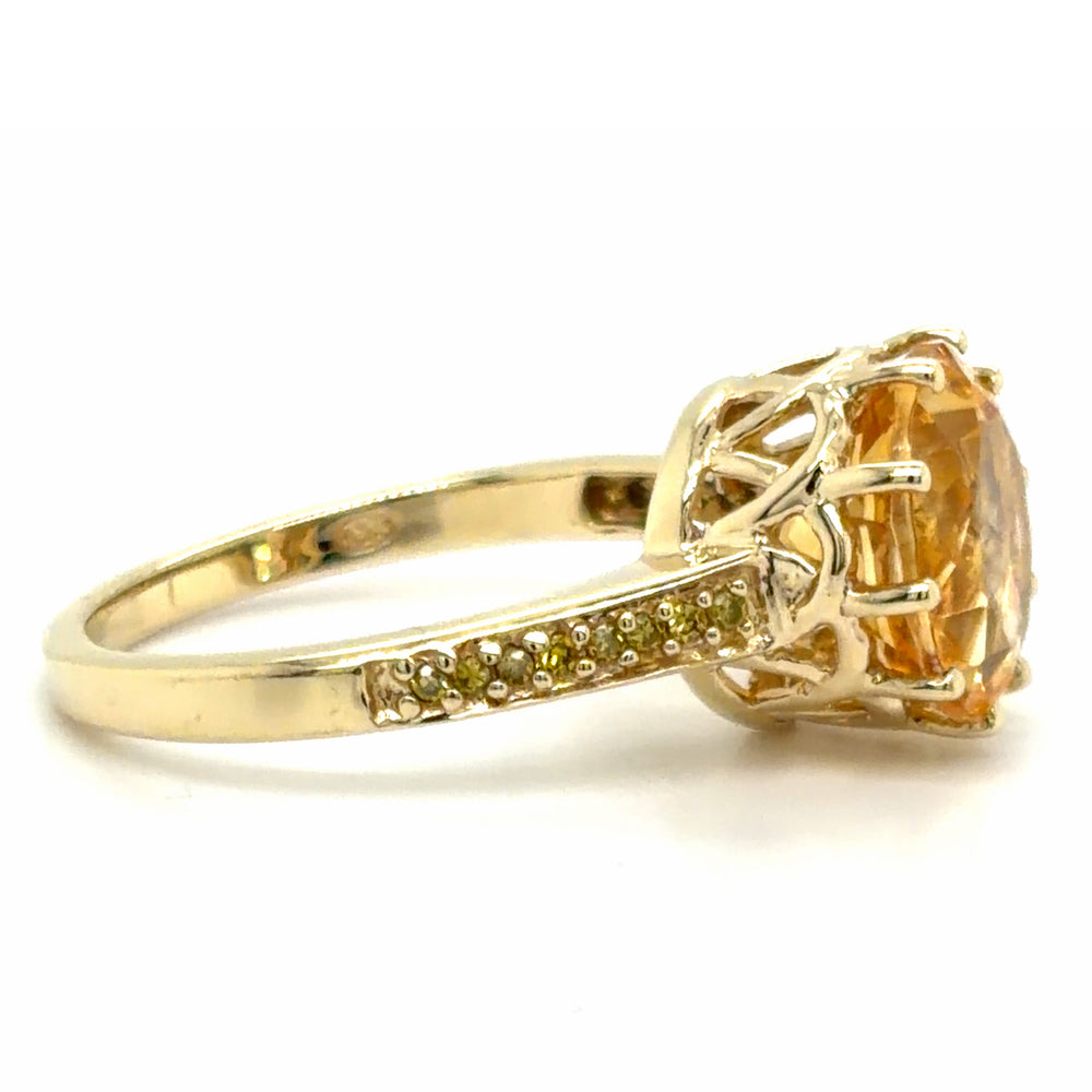 Estate Yellow Quartz Fashion Ring