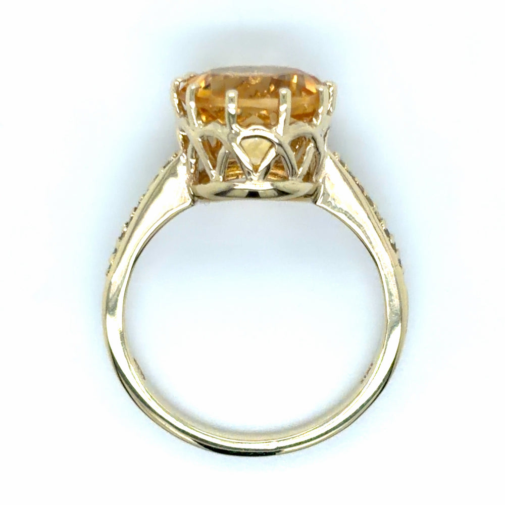 Estate Yellow Quartz Fashion Ring