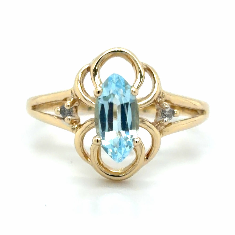 Estate Sky Blue Topaz Fashion Ring