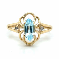 Estate Sky Blue Topaz Fashion Ring