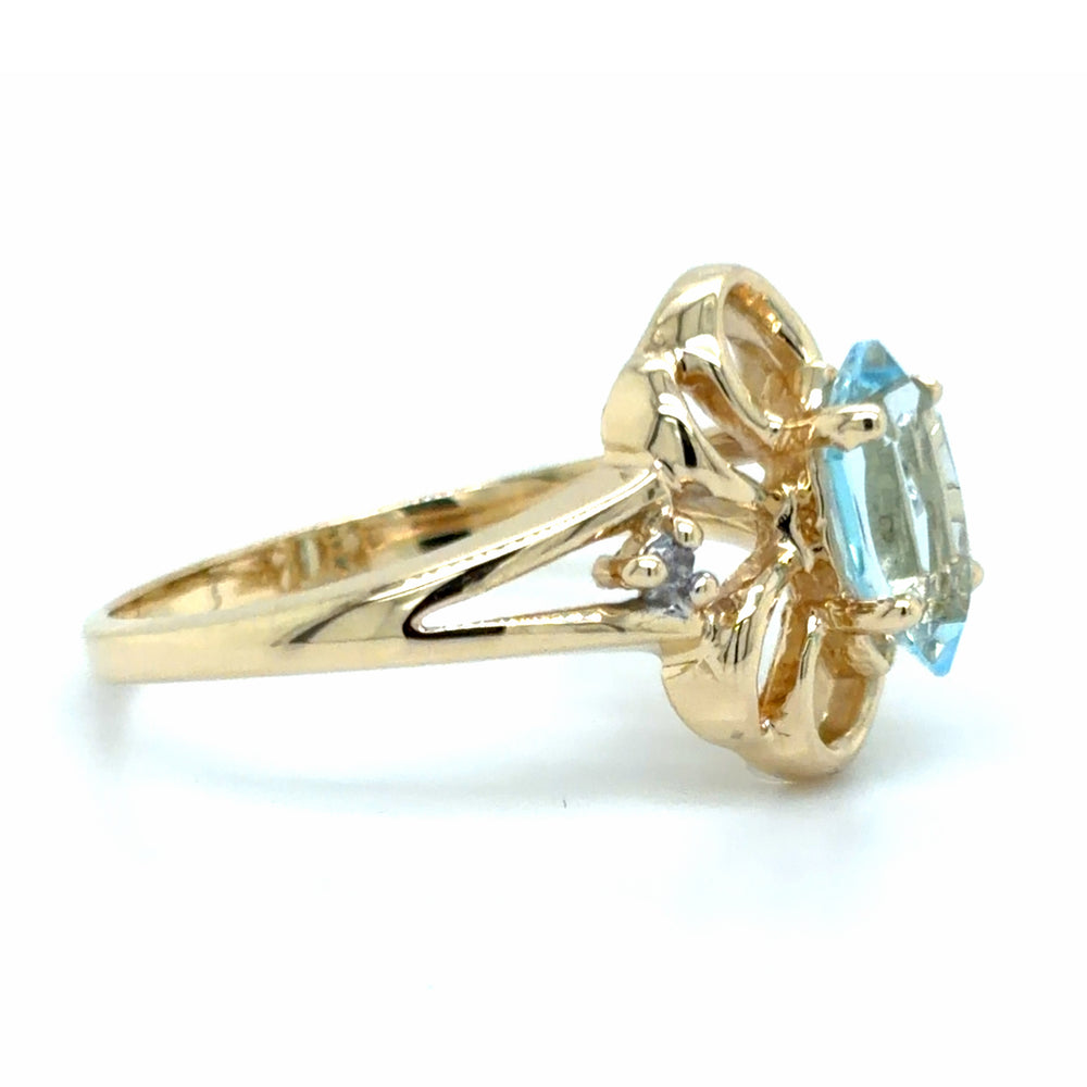 Estate Sky Blue Topaz Fashion Ring