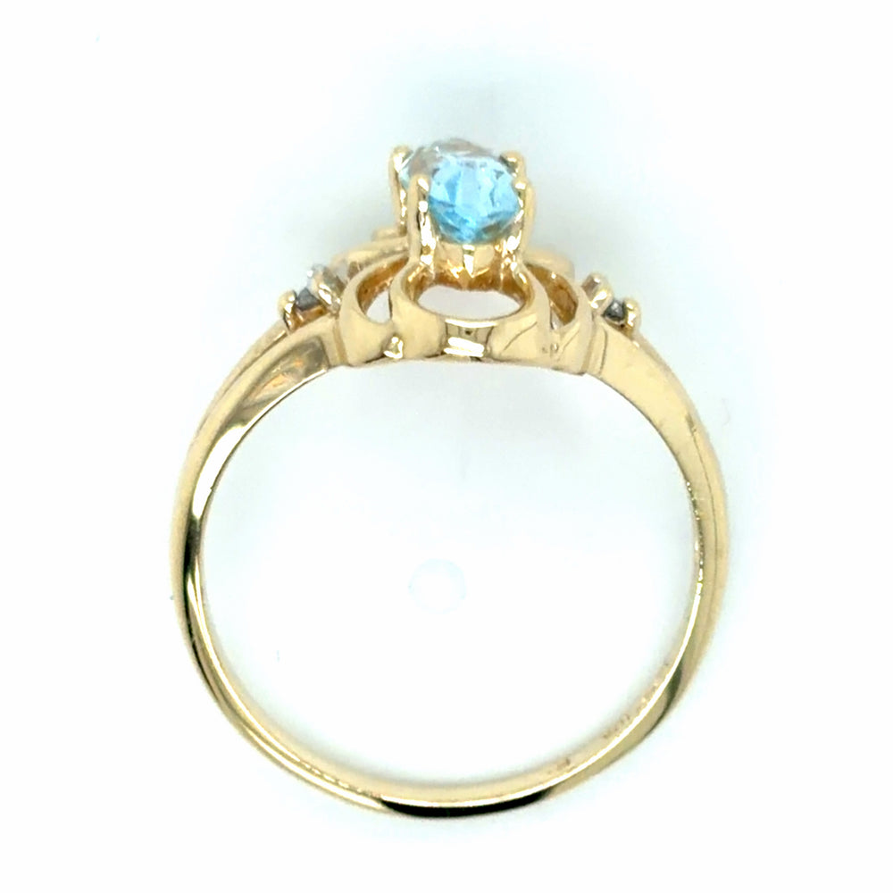 Estate Sky Blue Topaz Fashion Ring