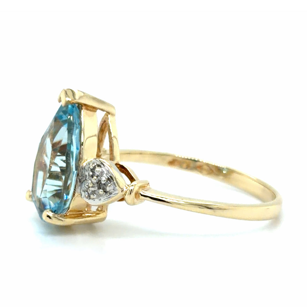 Estate Swiss Blue Topaz Fashion Ring