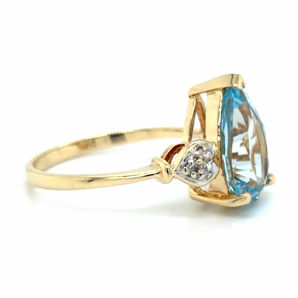 Estate Swiss Blue Topaz Fashion Ring