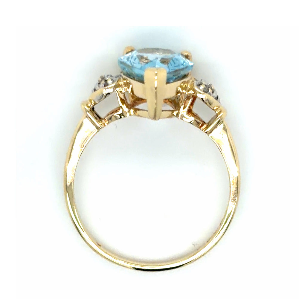 Estate Swiss Blue Topaz Fashion Ring