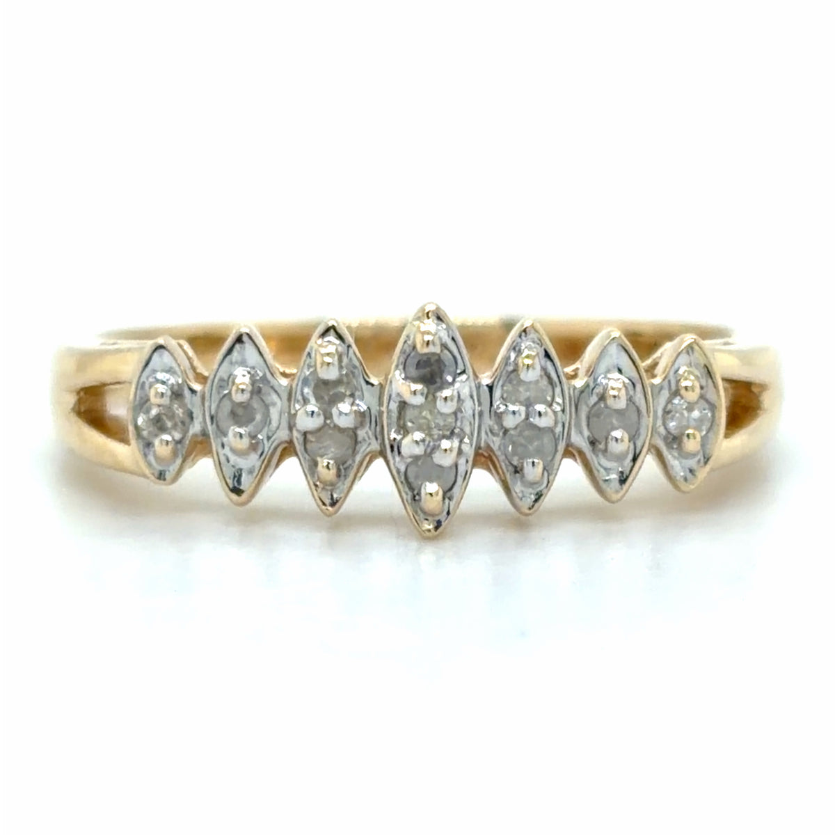 Estate 0.11cttw Diamond Rooftop Ring