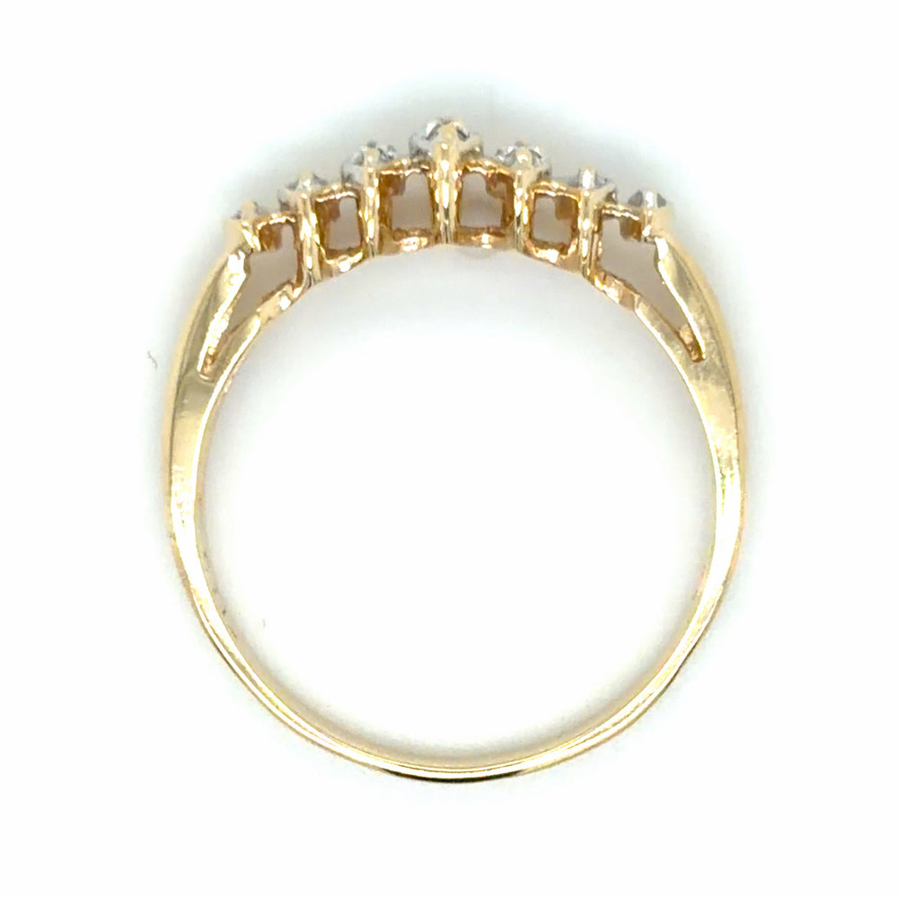 Estate 0.11cttw Diamond Rooftop Ring