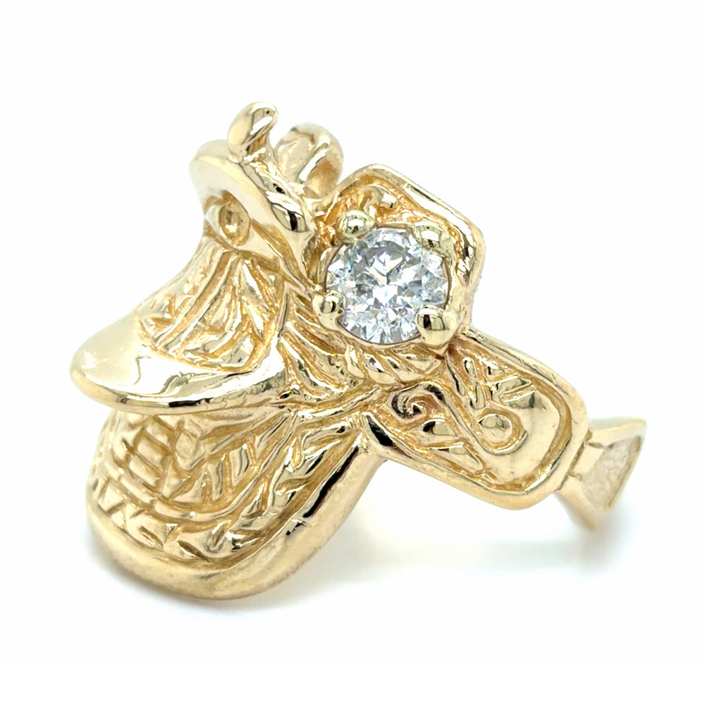 Estate 0.50ct Diamond Saddle Ring