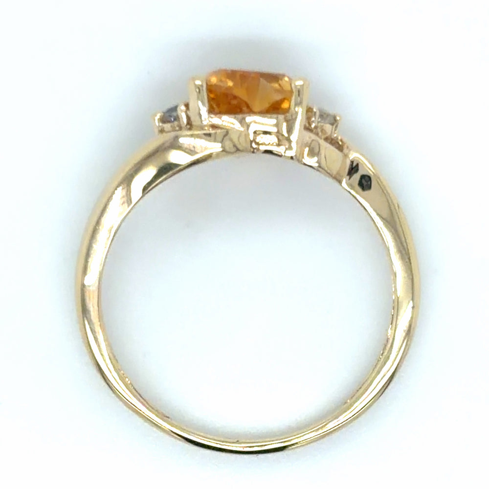 Estate Heart Shaped Citrine Ring